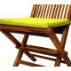 coussin vert Lime en toile pour chaises et fauteuils pliants en teck