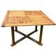 table de jardin en teck huilé - table carrée 120 cm