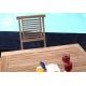 Salon de jardin en teck brut - 4 chaises de jardin hanton - mobilier exterieur