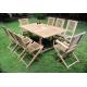 Mobilier de jardin en teck - ensemble Lombok 8 places - chaises de jardin en teck Hanton
