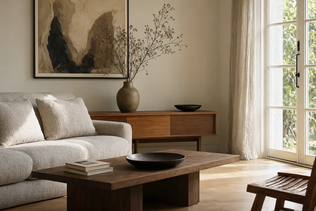 Meubles en teck à l'intérieur : tables basses, consoles et entretien