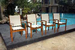 fauteuils de jardin en batyline