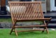 Banc en teck pliant - double chaise de jardin