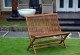 Banc en teck pliant - double chaise de jardin