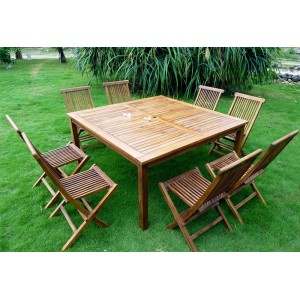 mobiler de jardin en teck – salon 8 places – 8 chaises de jardin teck