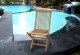 Chaises en teck brut naturel (pliante)