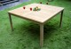Table de jardin en teck brut - carrée 150 cm x 150 cm