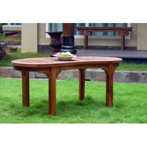 Table basse de jardin en teck huilé – modele peanut