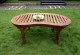 Table basse de jardin en teck huilé - modele peanut -