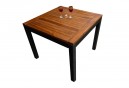 Table en teck et résine - modèle carré 90x90 cm