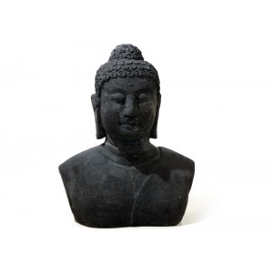 Buste de Bouddha en pierre