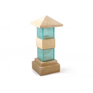 Luminaire pour jardin en pierre 60 cm – Borne extérieur – Statue