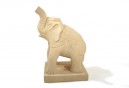 Statue éléphant en pierre blanche - hauteur 50 cm