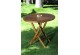 Table de jardin pliante en teck huilé - diametre 70 cm