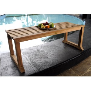 Banc de jardin en teck brut 120 cm – banc extérieur