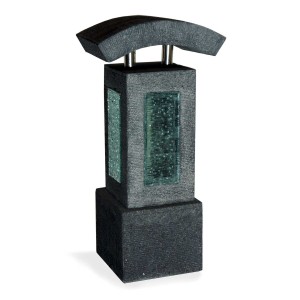 Luminaire éclairage pour jardin en pierre 76 cm – Borne extérieur – Statue