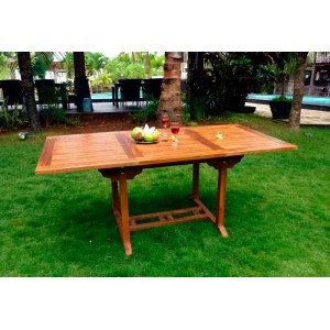 Table de jardin en Teck huilé rectangulaire 8 places