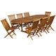 bel ensemble en teck huilé Java 10 chaises Kuta