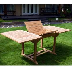 Table de jardin en Teck naturel 8 places rectangulaire