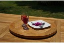 Plateau tournant en teck brut