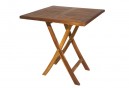 Table pliante en teck massif 70x70 cm carré