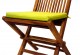 coussin vert Lime en toile pour chaises et fauteuils pliants en teck