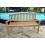 Banc d'extérieur en teck brut