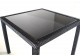 Table en résine tressée et plateau en verre trempé