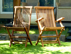 chaise et fauteuils en teck