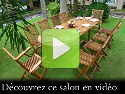 salon de jardin en teck 10 places