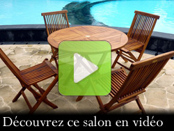 salon de jardin en teck petite table