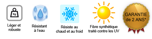 Fauteuil de jardin en résine tressée beige : modèle Fidji