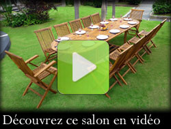 ensemble de jardin en teck x12