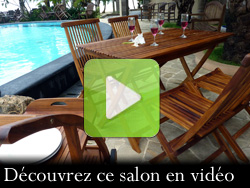 salon de jardin en teck pliant