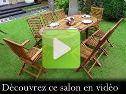 salon de jardin en teck 8 places