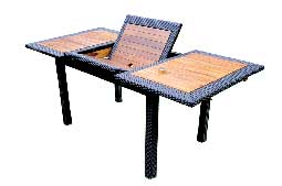 table de jardin teck et resine Lombok