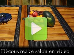 meuble en teck et resine