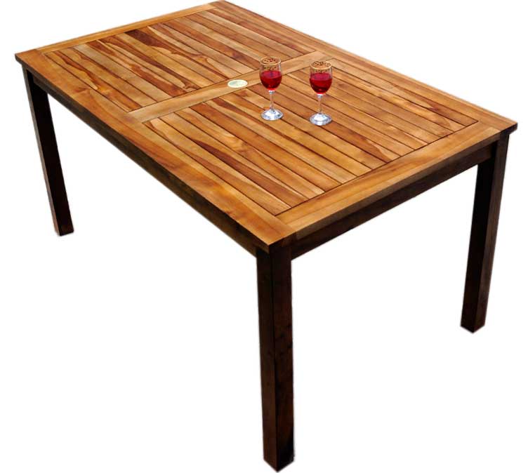 Table de jardin en teck huilé – Nias – 150 x 90 cm