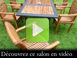 vidéo de votre salon en teck