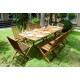 Salon de jardin en Teck huilé 10 chaises : Flores