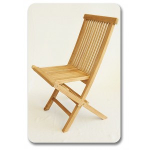 Chaise en teck naturel brut de grade (jardin/interieur)