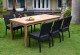 Ensemble teck et résine - salon de jardin - table en teck brut