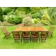 Salon de jardin en teck 10 personnes