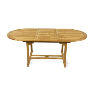 Table en teck ovale 8 personnes espace jardin