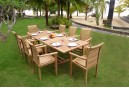 Salon de jardin en teck brut8-10 places : Flores Raja 