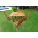 Salon de jardin en teck 4 places