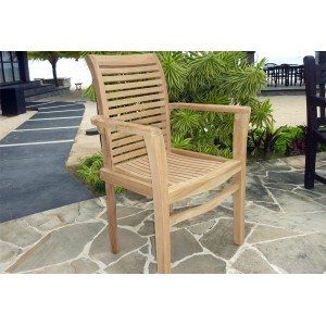 Fauteuil de jardin en Teck brut : Raja