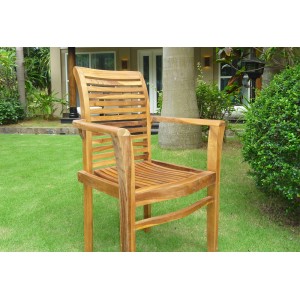 Fauteuil de jardin en Teck huilé : Raja