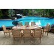 Salon de jardin en Teck brut 8-10 places ovale "Java Raja"